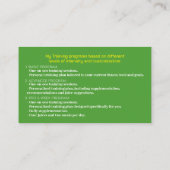 Voetbal Visitekaartje (Achterkant)