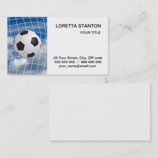 Voetbal Visitekaartje (Voorkant / Achterkant)