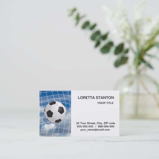 Voetbal Visitekaartje (Staand voorkant)