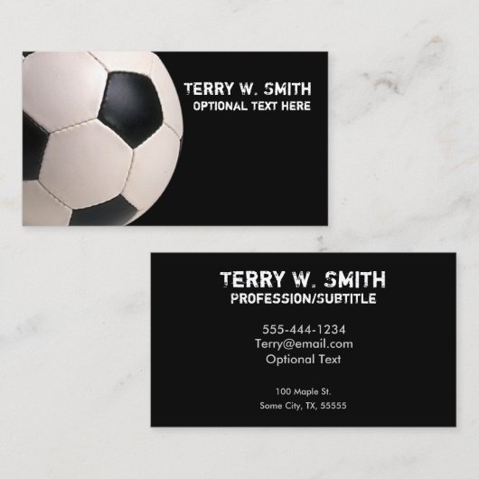 Voetbal Visitekaartje (Voorkant / Achterkant)