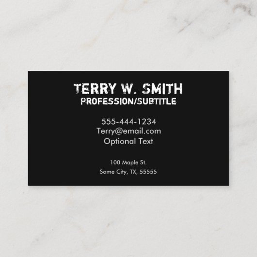 Voetbal Visitekaartje (Achterkant)