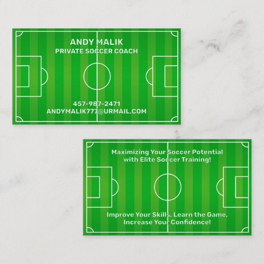 Voetbal Visitekaartje (Voorkant / Achterkant)