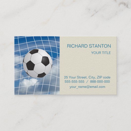 Voetbal Visitekaartje (Voorkant)