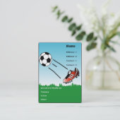 Voetbal visitekaartje (Staand voorkant)