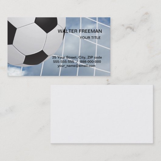 Voetbal visitekaartje (Voorkant / Achterkant)