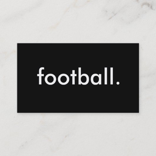 voetbal. visitekaartje (Voorkant)