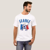 Voetbal vlag 2 sterren Frankrijk T-shirt (Voorkant volledig)
