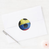 Voetbal vlag Colombia Ronde Sticker (Envelop)