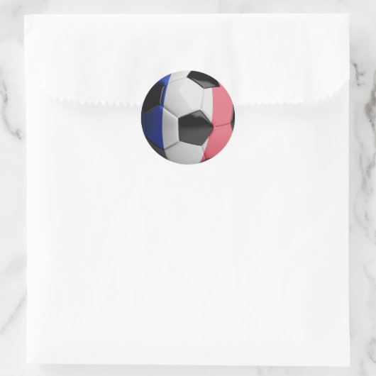 Voetbal vlag Frankrijk Ronde Sticker (Tas)