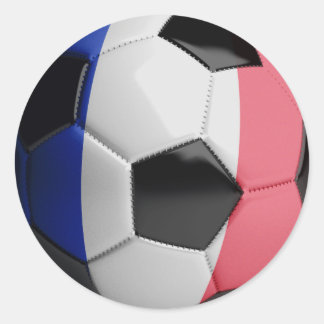 Voetbal vlag Frankrijk Ronde Sticker
