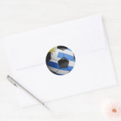 Voetbal vlag Uruguay Ronde Sticker (Envelop)