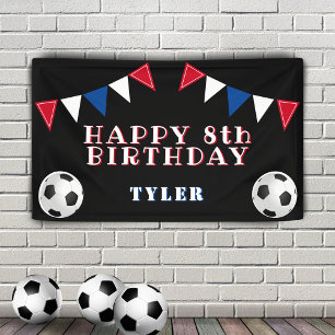 Voetbal Vlaggen Kinderen Verjaardagsfeestje Spandoek