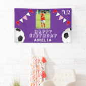 Voetbal Voetbal Bal Vlaggen Foto Verjaardag Spandoek (Insitu)