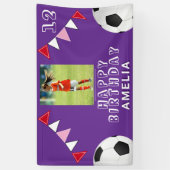 Voetbal Voetbal Bal Vlaggen Foto Verjaardag Spandoek (Verticaal)