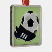 Voetbal Voetbal/Football Metalen Ornament (Rechts)