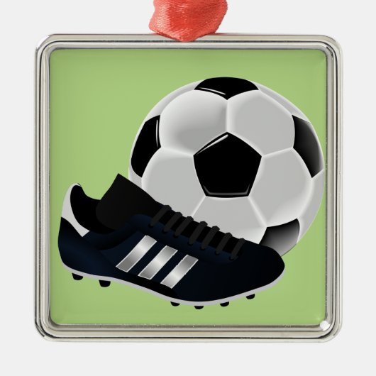 Voetbal Voetbal/Football Metalen Ornament (Voorkant)