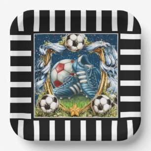 Voetbal - Voetbal Frame Papieren Bordje