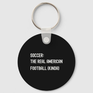 Voetbal Voetbal Grappige Amerikaanse Fan Speel Gam Sleutelhanger