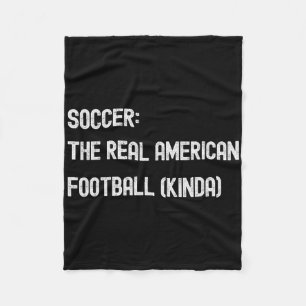 Voetbal Voetbal Grappige Amerikaanse Fan Speelt Ga Fleece Deken