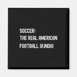 Voetbal Voetbal Grappige Amerikaanse Fan Speelt Ga Magneet
