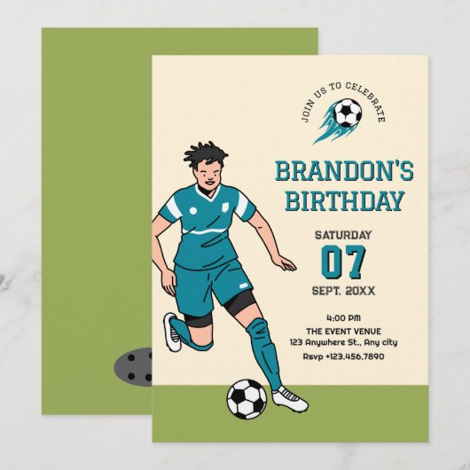 Voetbal voetbal  kaart (Voorkant / Achterkant)