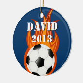  voetbal/voetbal keramisch ornament (Links)