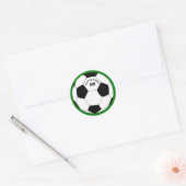 Voetbal, Voetbal met Naam & Nummer Ronde Sticker (Envelop)