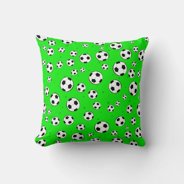 Voetbal / Voetbal Naadloos Patroon Kussen (Voorkant)