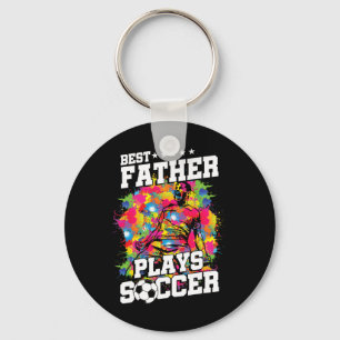 Voetbal Voetbal Speler Sport Vader Papa Fan Cadeau Sleutelhanger