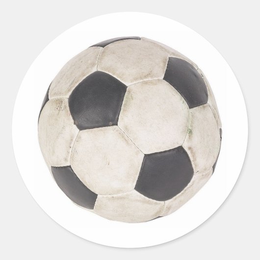 Voetbal Voetbal Voetbal Soccer Game Ronde Sticker (Voorkant)