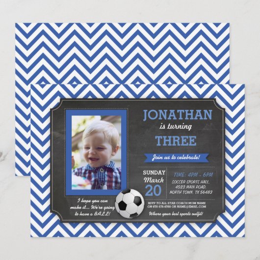 Voetbal Voetbal Voetbal Voetbal Voetbal Verjaardag Kaart (Voorkant / Achterkant)