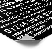 Voetbal, Voetbalkamp Adverteren Poster (Hoek)