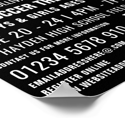 Voetbal, Voetbalkamp Adverteren Poster (Hoek)