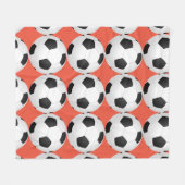 Voetbal Voetbalket van voetganger Fleece Deken (Voorkant (Horizontaal))