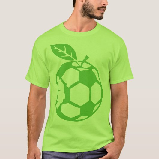 voetbal voetballer apple apple 1 t-shirt (Voorkant)