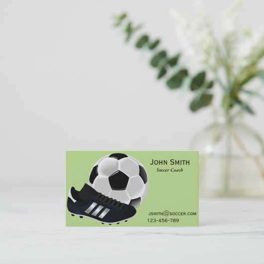 Voetbal/voetballer Visitekaartje (Staand voorkant)