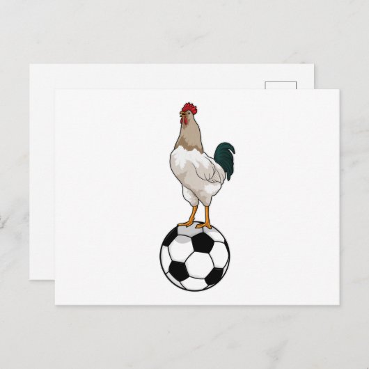 Voetbal Voetballer Voetbal Briefkaart (Voorkant / Achterkant)