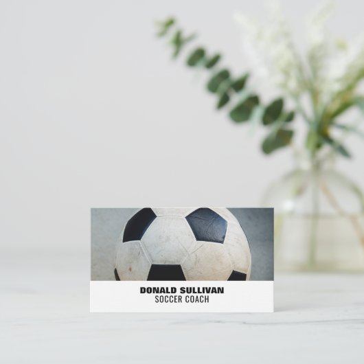 Voetbal, voetganger/coach/Ref. Visitekaartje (Staand voorkant)