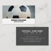 Voetbal, voetganger/coach/Ref. Visitekaartje (Voorkant / Achterkant)