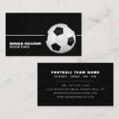 Voetbal, voetganger/coach/Ref. Visitekaartje (Voorkant / Achterkant)