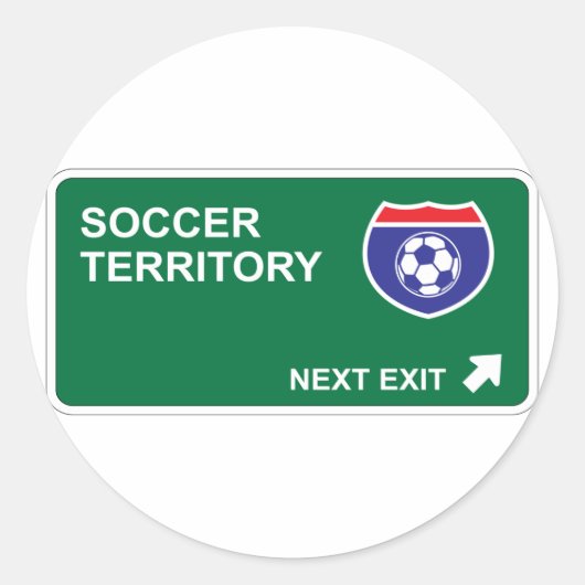 Voetbal Volgende Afsluiten Ronde Sticker (Voorkant)