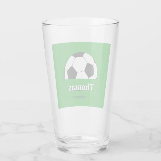 Voetbal voor aangepaste naam, ventilatorpartij voo glas (Achterkant)
