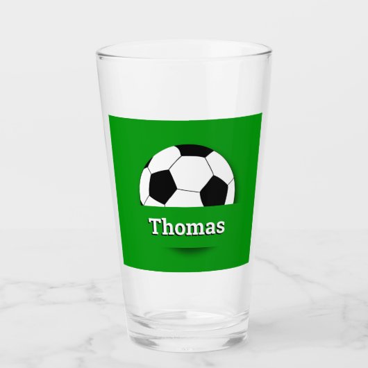Voetbal voor aangepaste naam, ventilatorpartij voo glas (Voorkant)