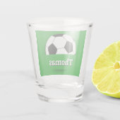 Voetbal voor aangepaste naam, ventilatorpartij voo shot glas (Achterkant)