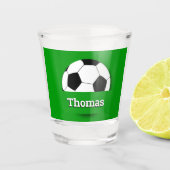 Voetbal voor aangepaste naam, ventilatorpartij voo shot glas (Voorkant)