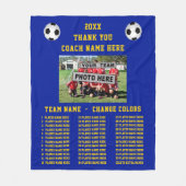 Voetbal voor Coaches Team PHOTO, de Namen van de S Fleece Deken (Voorkant)