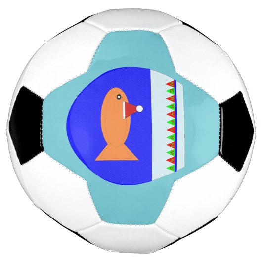 Voetbal voor kerstfeestvis (Gedraaid)