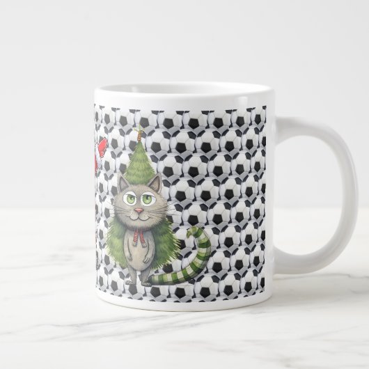 Voetbal voor Kerstmis Grote Koffiekop (Rechts)