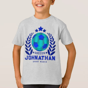 Voetbal voor kinderen Aangepaste naam Verjaardag T-shirt
