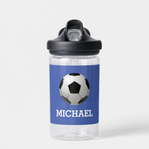 Voetbal voor kinderen met eigen naam waterfles